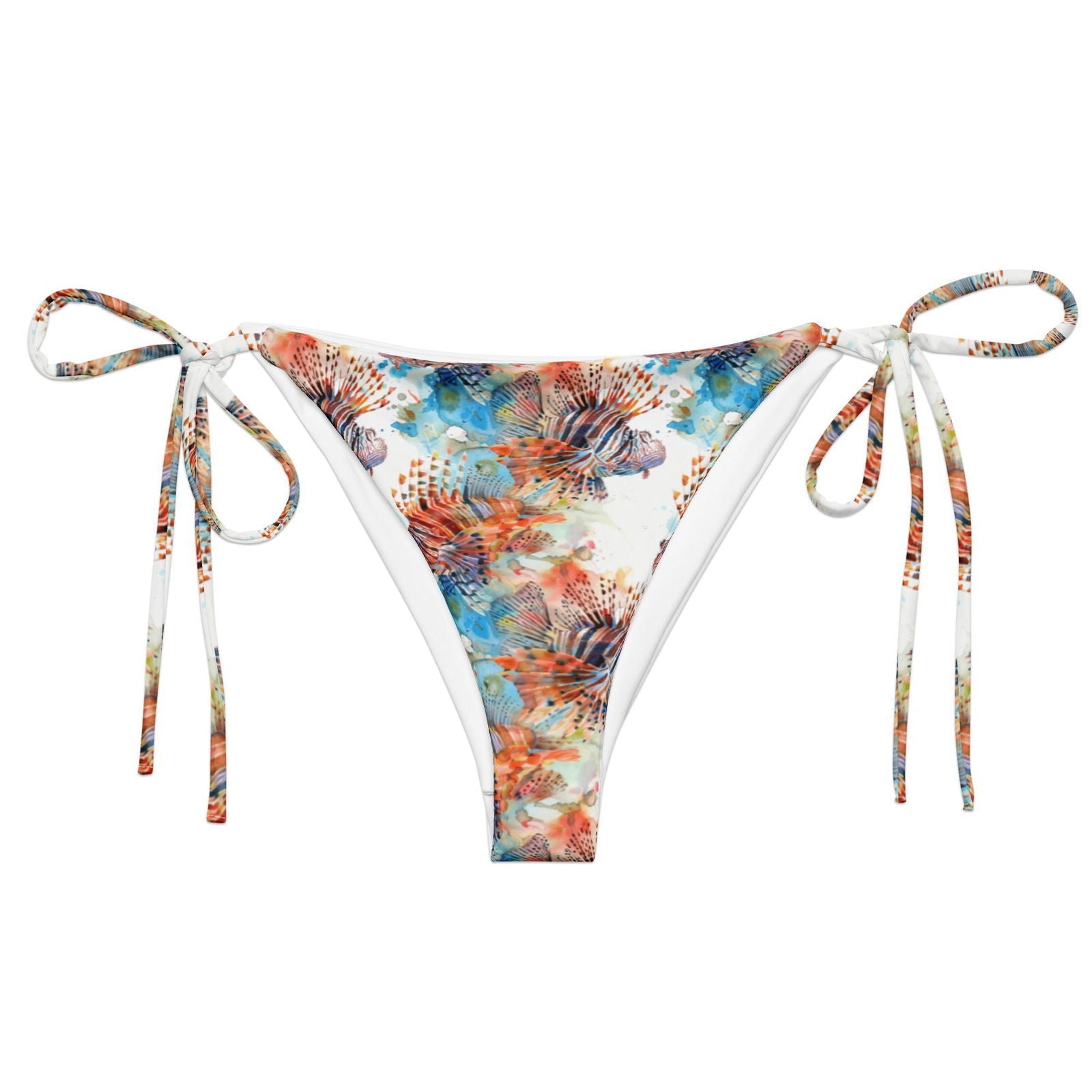 Invasive Lionfish Eco String Bikini Bottom - Salinity Swimwear