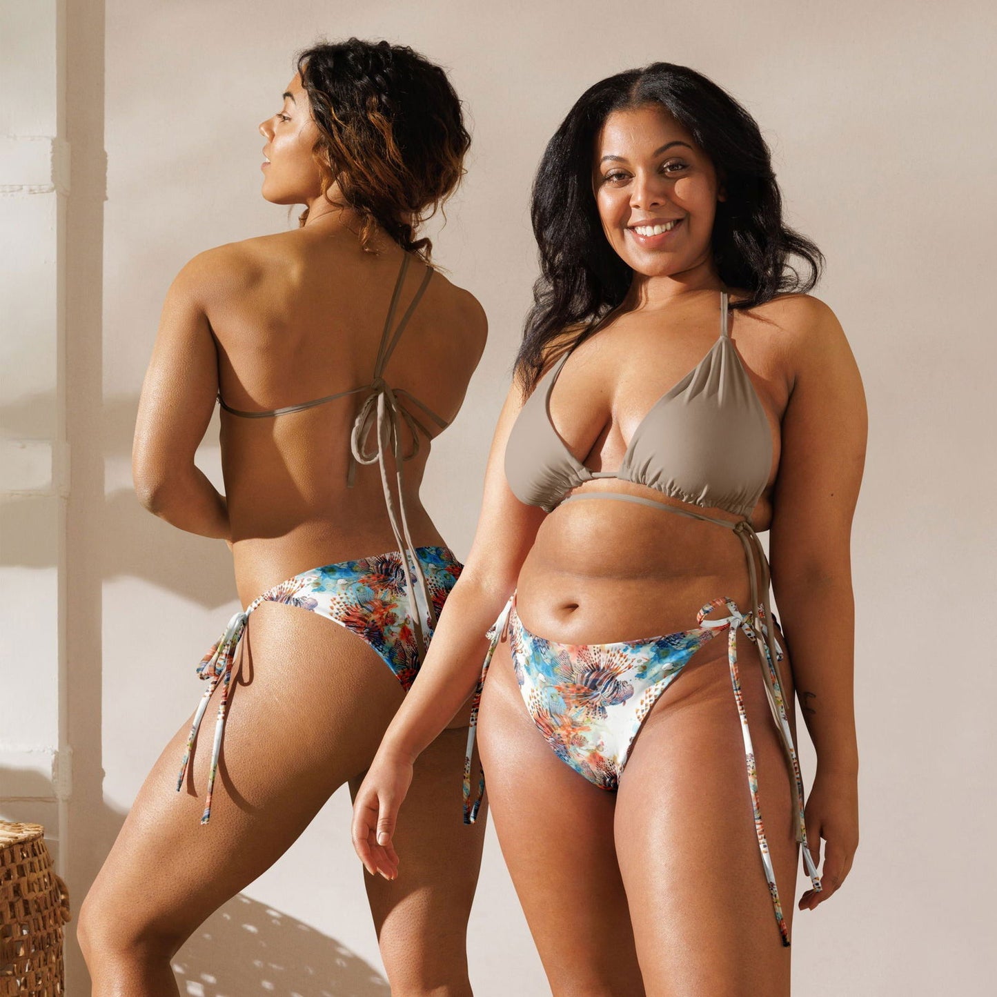 Invasive Lionfish Eco String Bikini Bottom - Salinity Swimwear