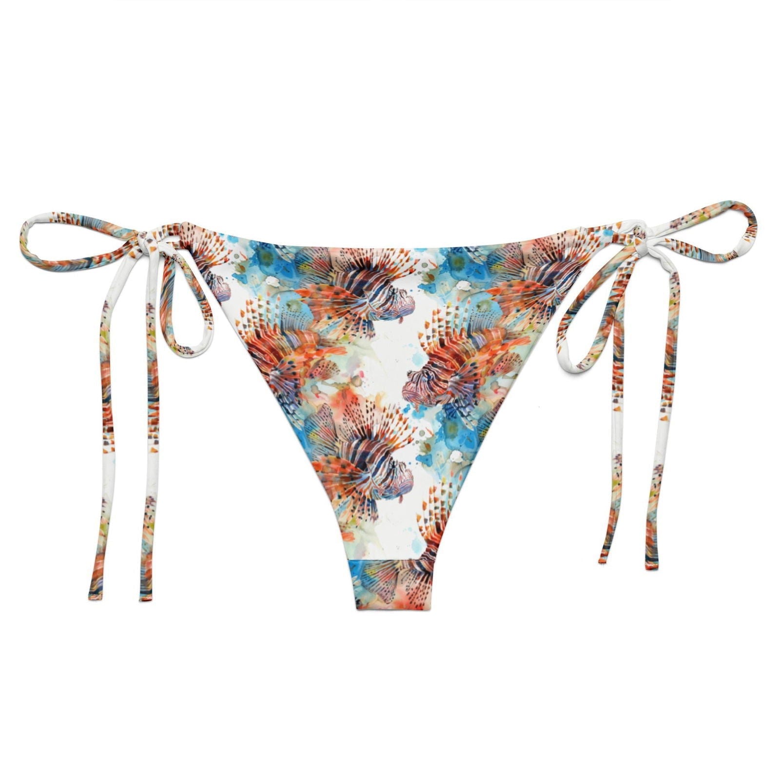 Invasive Lionfish Eco String Bikini Bottom - Salinity Swimwear