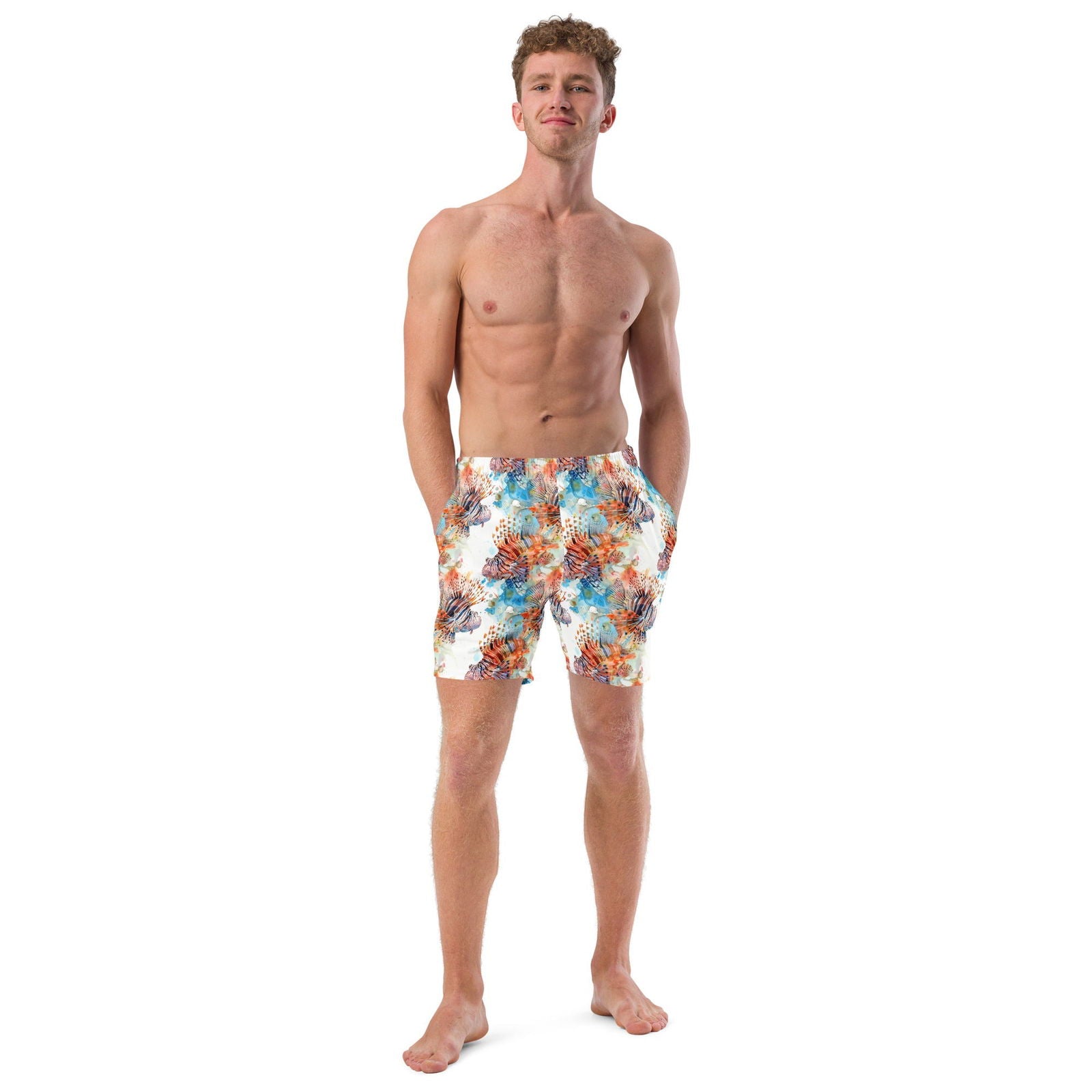 Invasive Lionfish Men's Swim Trunks - Salinity Swimwear -    - #tag1# - #tag2# - #tag3# - #tag4#