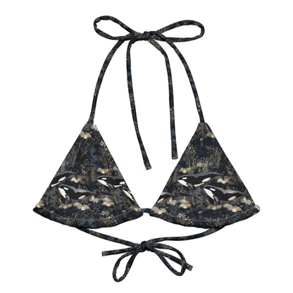 Midnight Orca Eco String Bikini Top - Salinity Swimwear