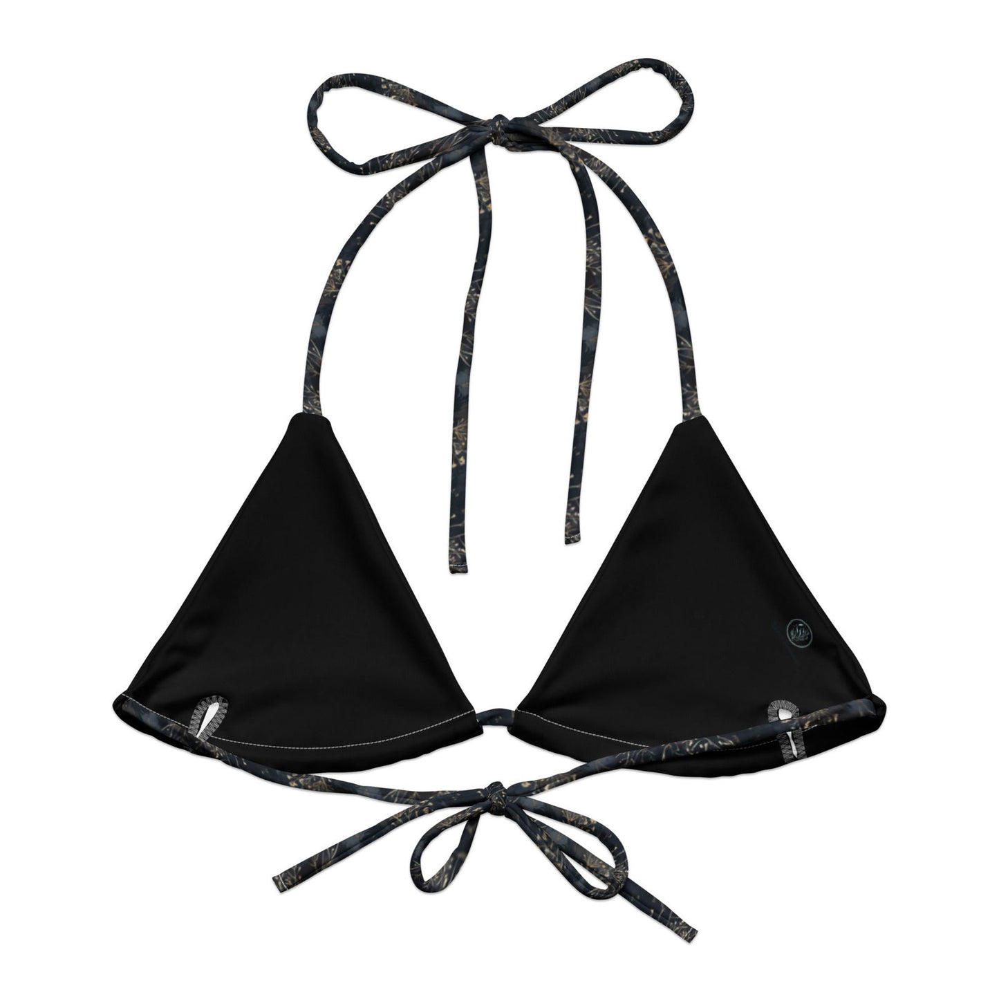 Midnight Orca Eco String Bikini Top - Salinity Swimwear