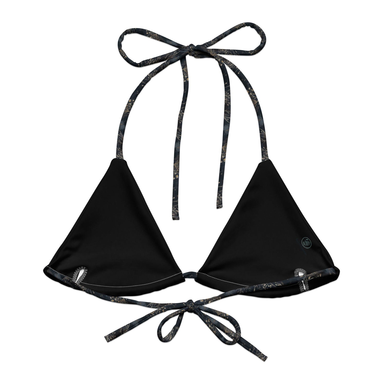 Midnight Orca Eco String Bikini Top - Salinity Swimwear