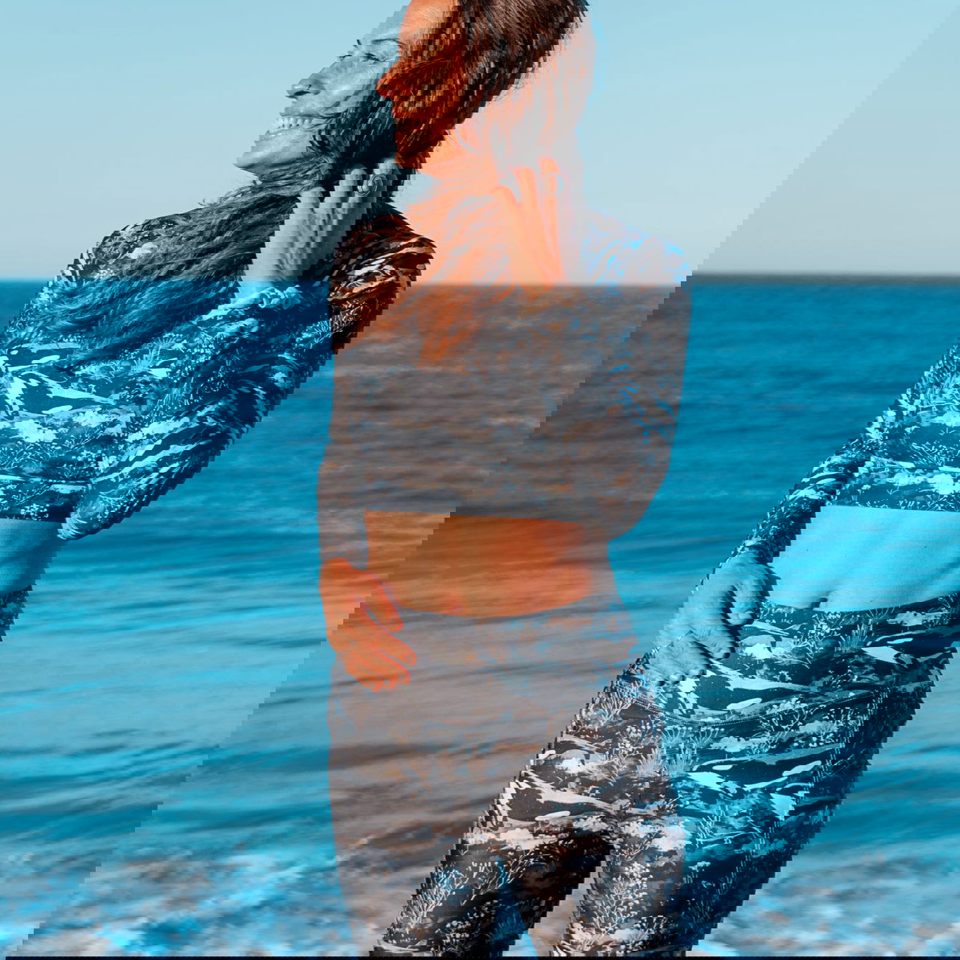 Midnight Orca Eco Swim Leggings With Pockets - Salinity Swimwear