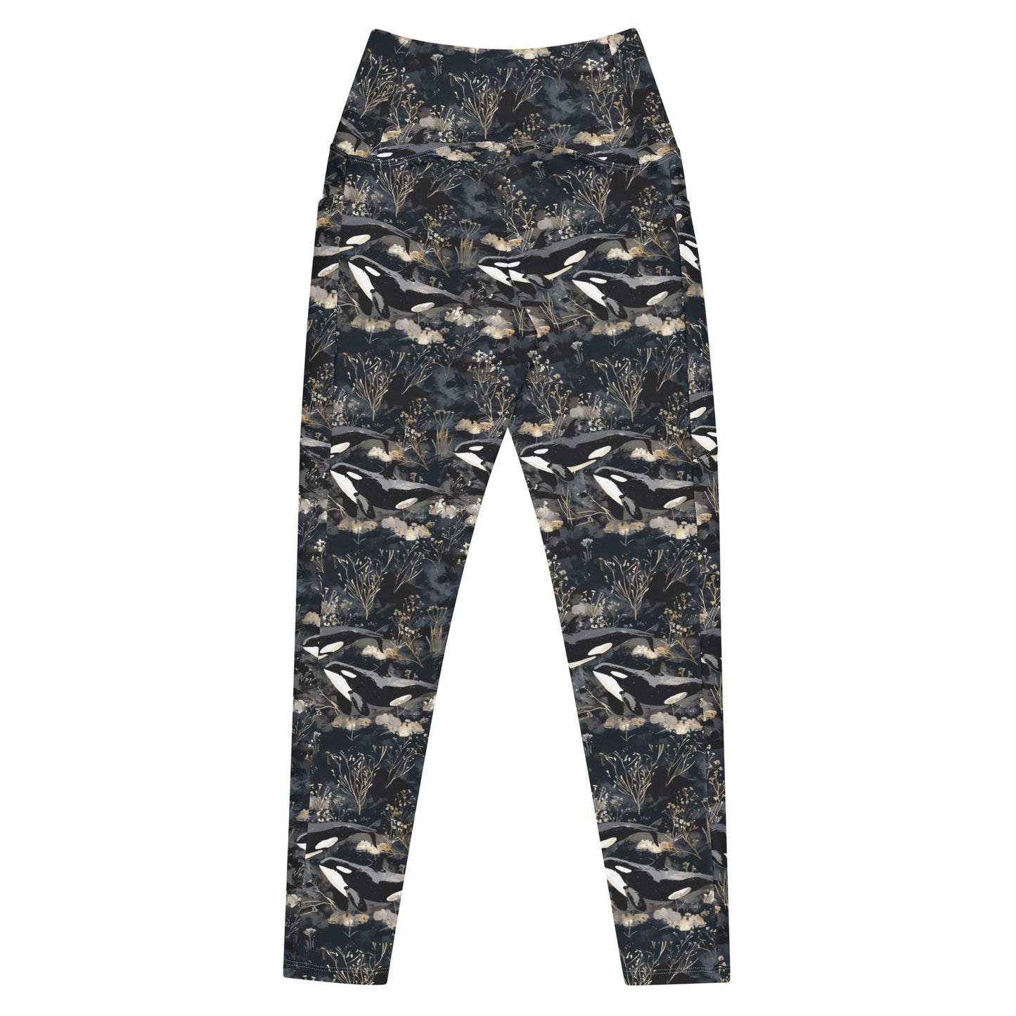 Midnight Orca Eco Swim Leggings With Pockets - Salinity Swimwear