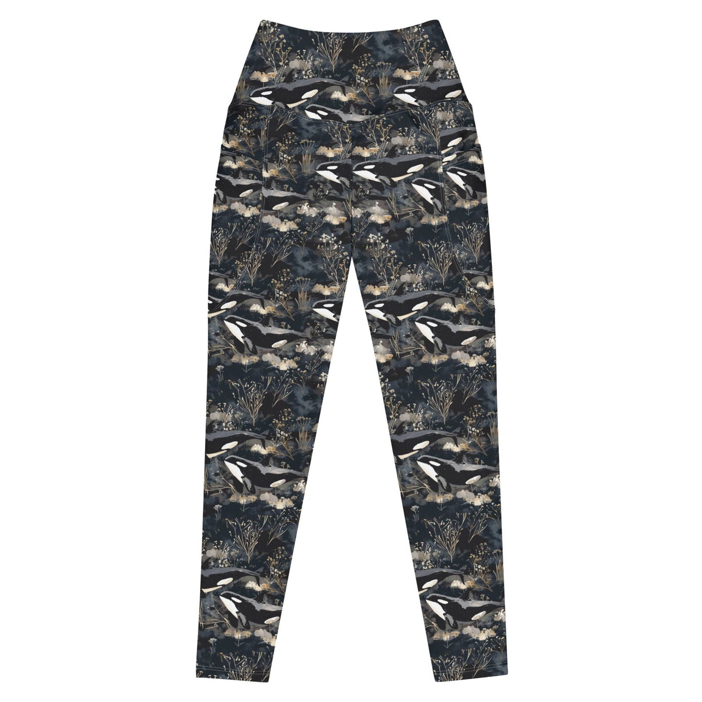 Midnight Orca Eco Swim Leggings With Pockets - Salinity Swimwear