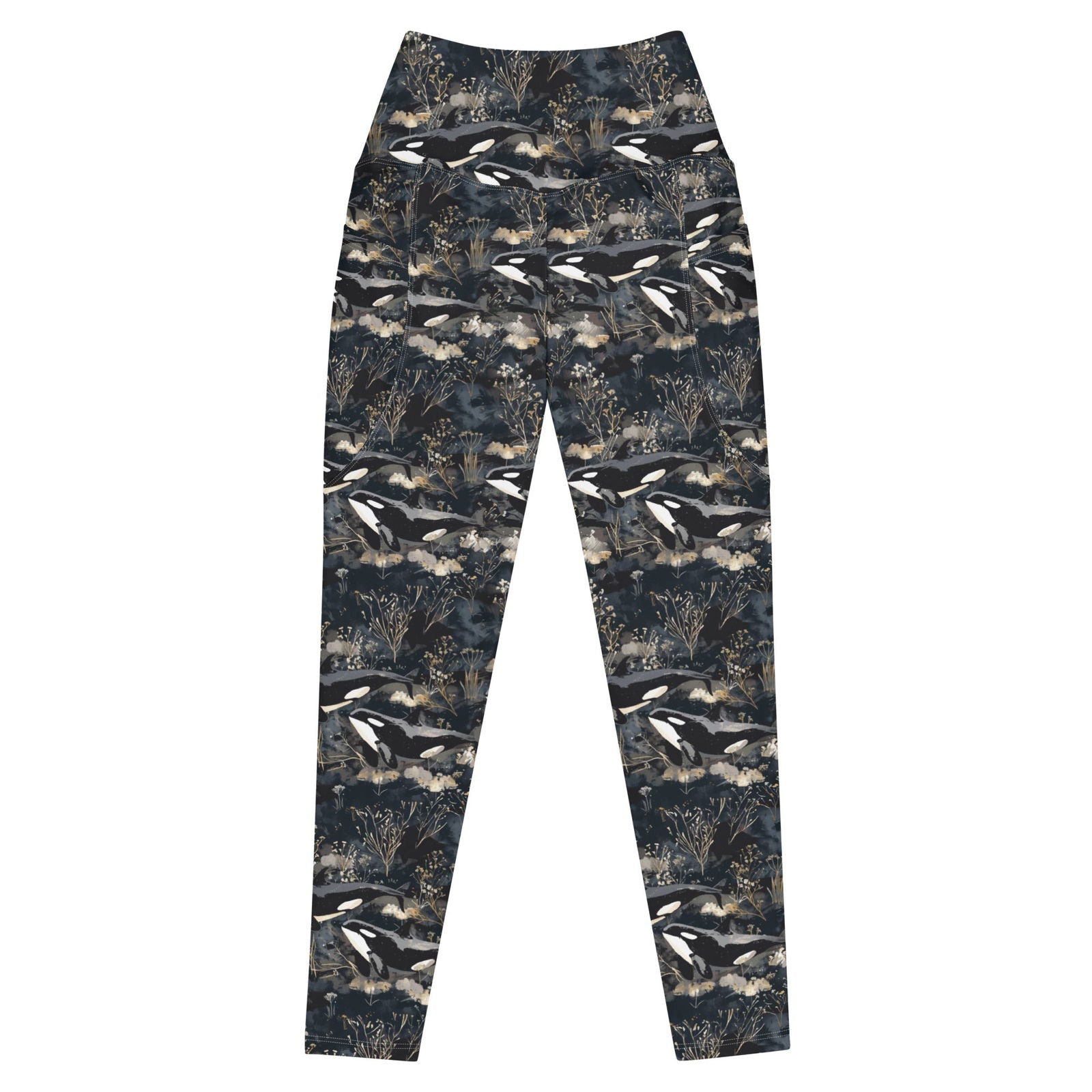 Midnight Orca Eco Swim Leggings With Pockets - Salinity Swimwear