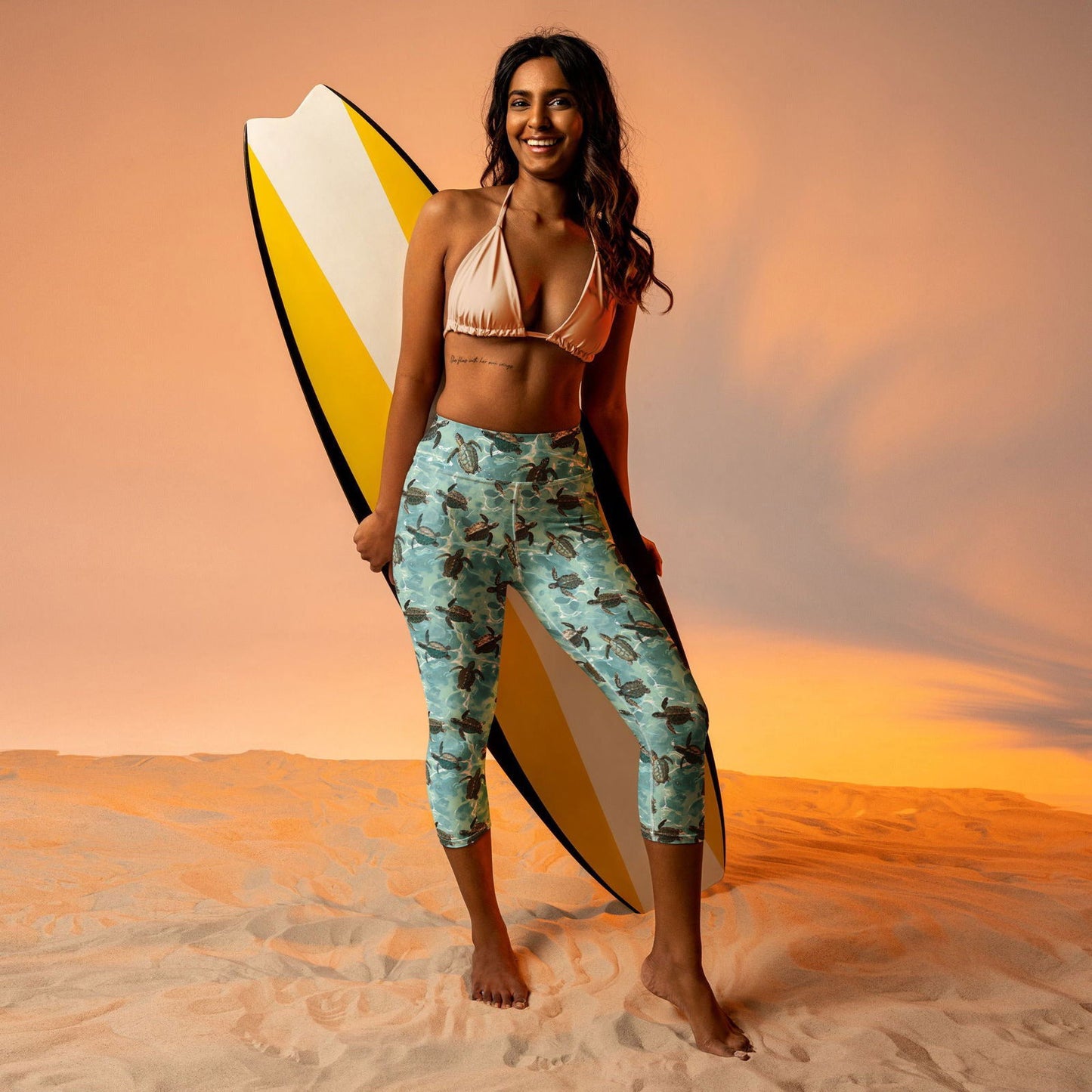 Oceanic Sea Turtle Capri Swim Leggings - Salinity Swimwear