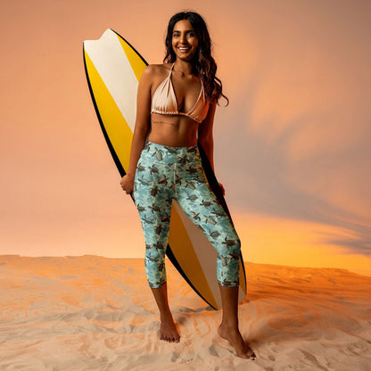 Oceanic Sea Turtle Capri Swim Leggings - Salinity Swimwear