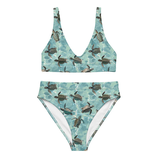 Oceanic Sea Turtle Eco High-Waisted Bikini Set - Salinity Swimwear