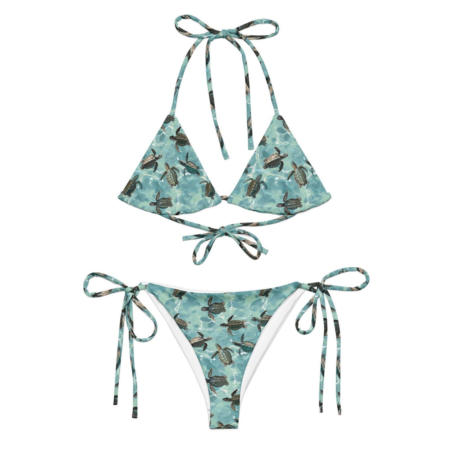 Oceanic Sea Turtle Eco String Bikini Set - Salinity Swimwear
