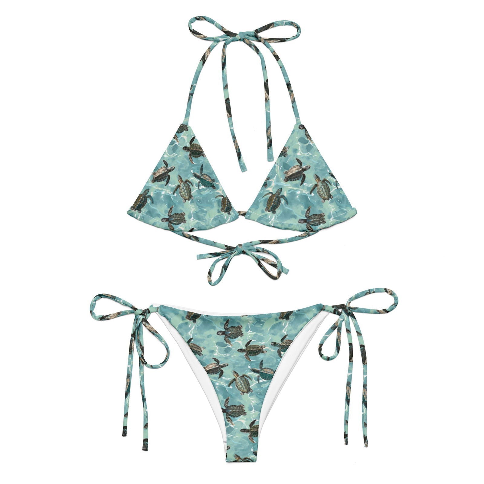 Oceanic Sea Turtle Eco String Bikini Set - Salinity Swimwear