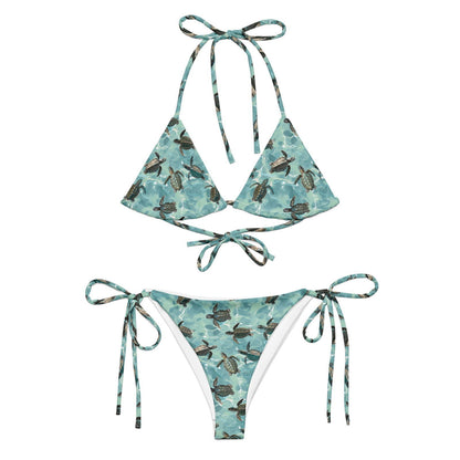Oceanic Sea Turtle Eco String Bikini Set - Salinity Swimwear