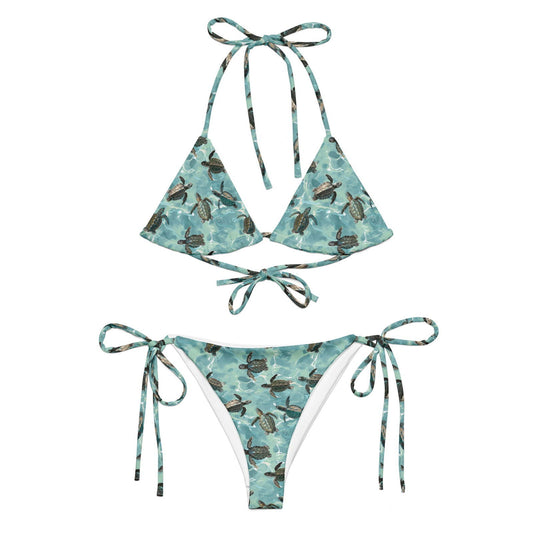 Oceanic Sea Turtle Eco String Bikini Set - Salinity Swimwear