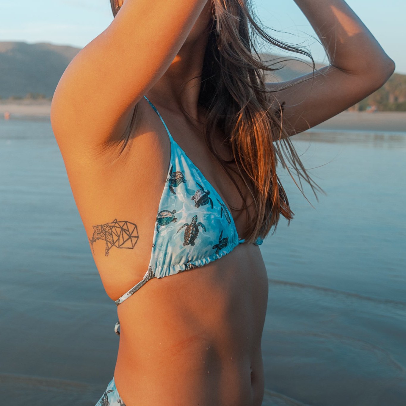 Oceanic Sea Turtle Eco String Bikini Set - Salinity Swimwear