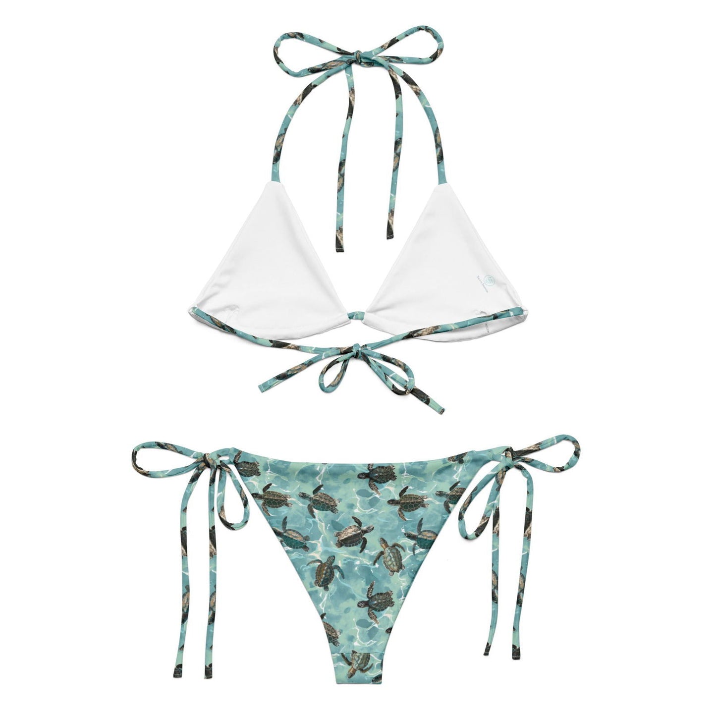 Oceanic Sea Turtle Eco String Bikini Set - Salinity Swimwear