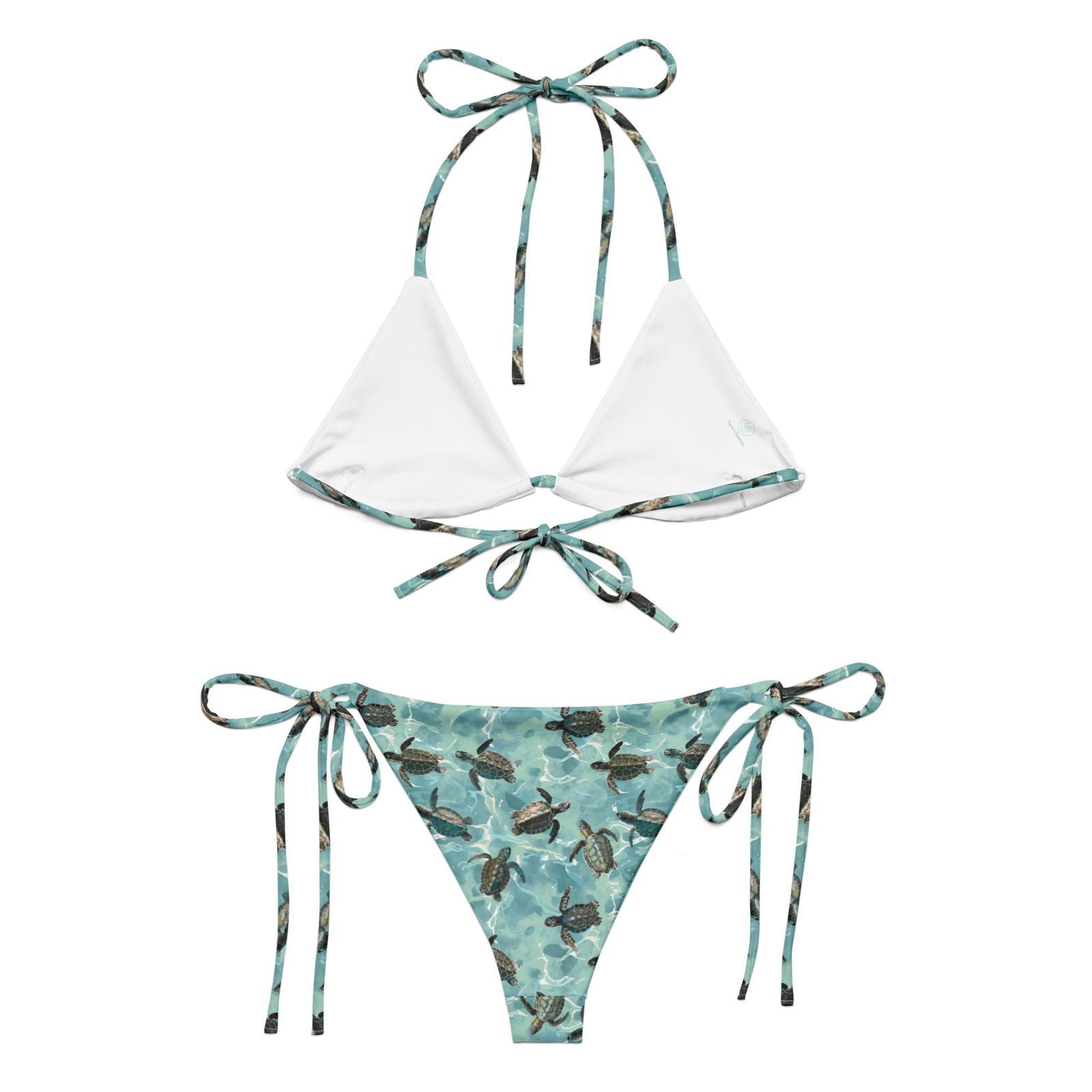 Oceanic Sea Turtle Eco String Bikini Set - Salinity Swimwear