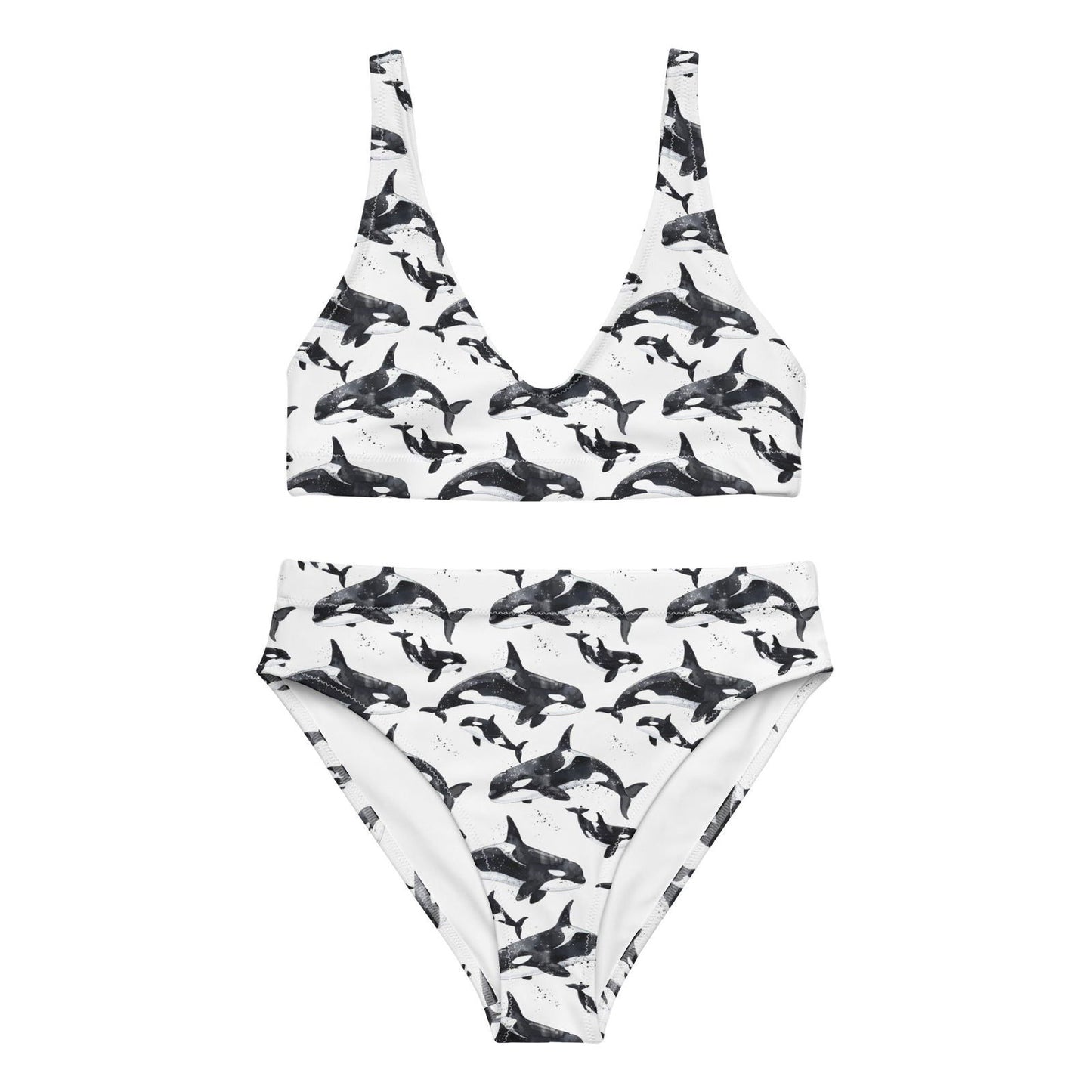 Orca Pod Eco High-Waisted Bikini Set - Salinity Swimwear