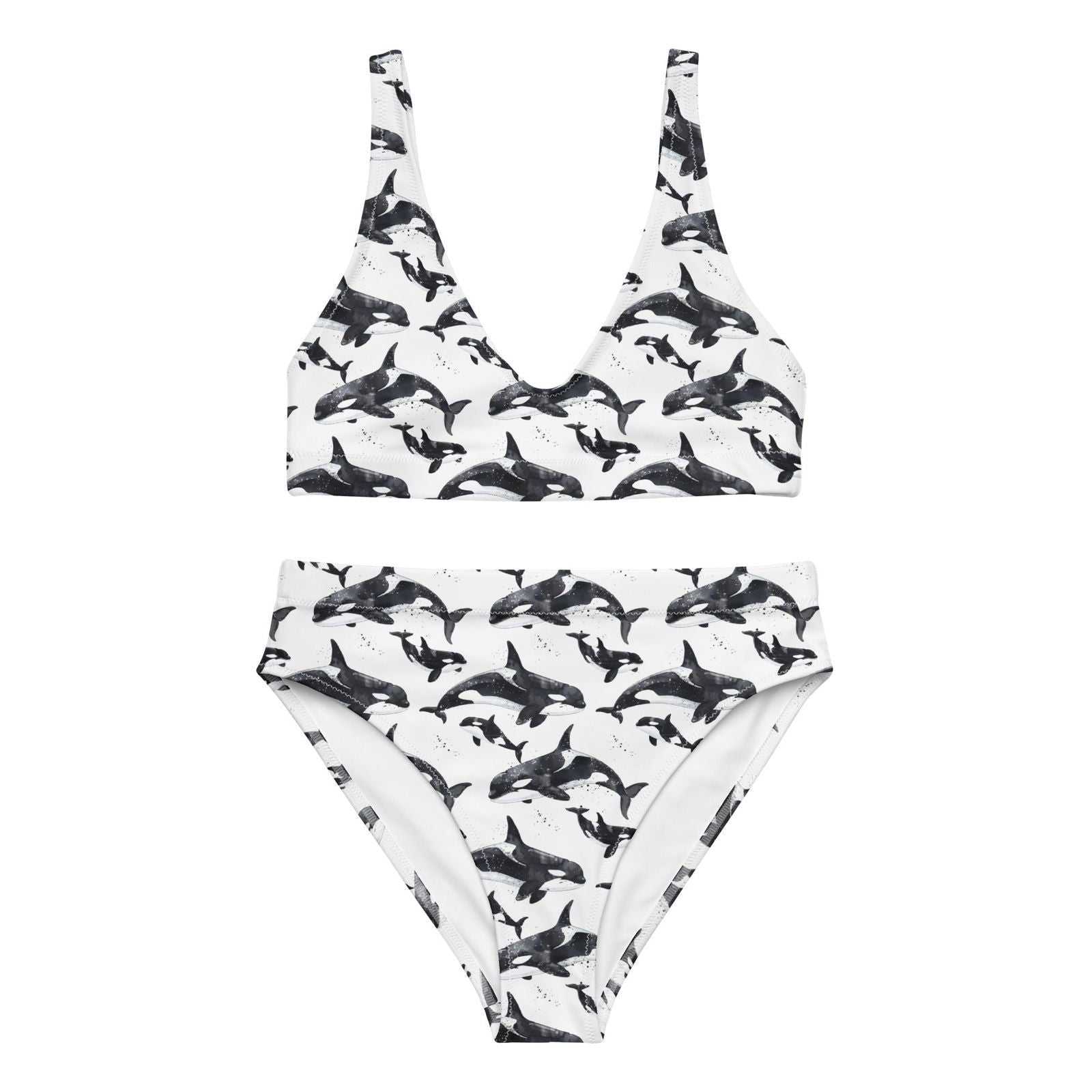 Orca Pod Eco High-Waisted Bikini Set - Salinity Swimwear