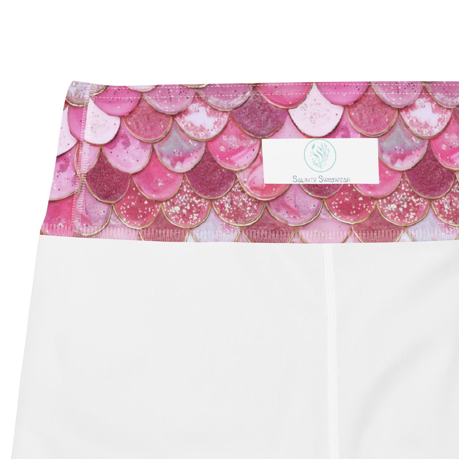 Pink Pearl Mermaid Capri Swim Leggings - Salinity Swimwear