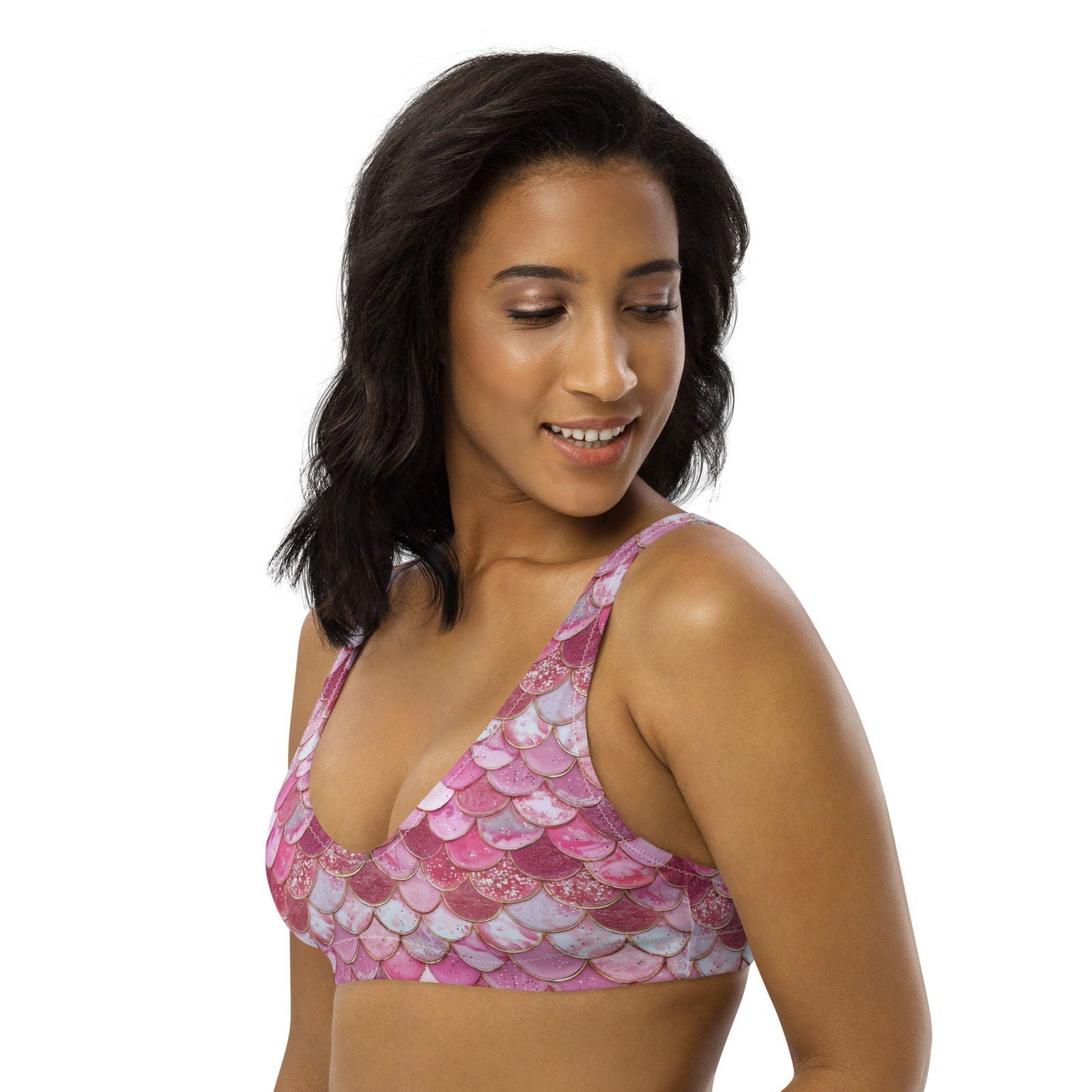 Pink Pearl Mermaid Eco Bikini Top - Salinity Swimwear