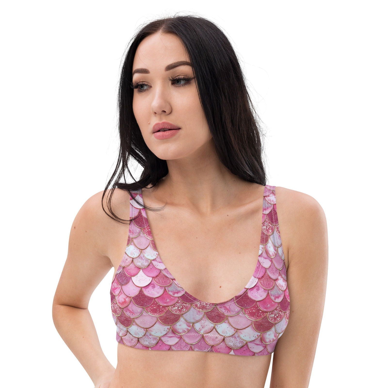 Pink Pearl Mermaid Eco Bikini Top - Salinity Swimwear
