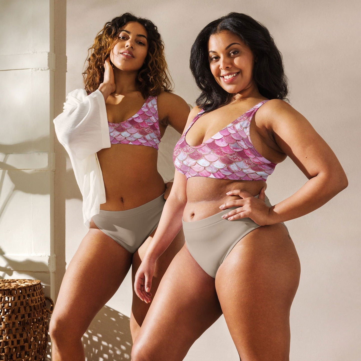 Pink Pearl Mermaid Eco Bikini Top - Salinity Swimwear