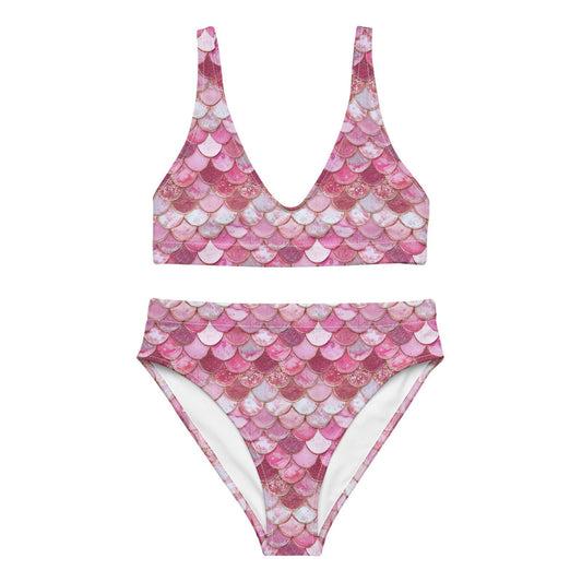 Pink Pearl Mermaid Eco High-Waisted Bikini Set - Salinity Swimwear