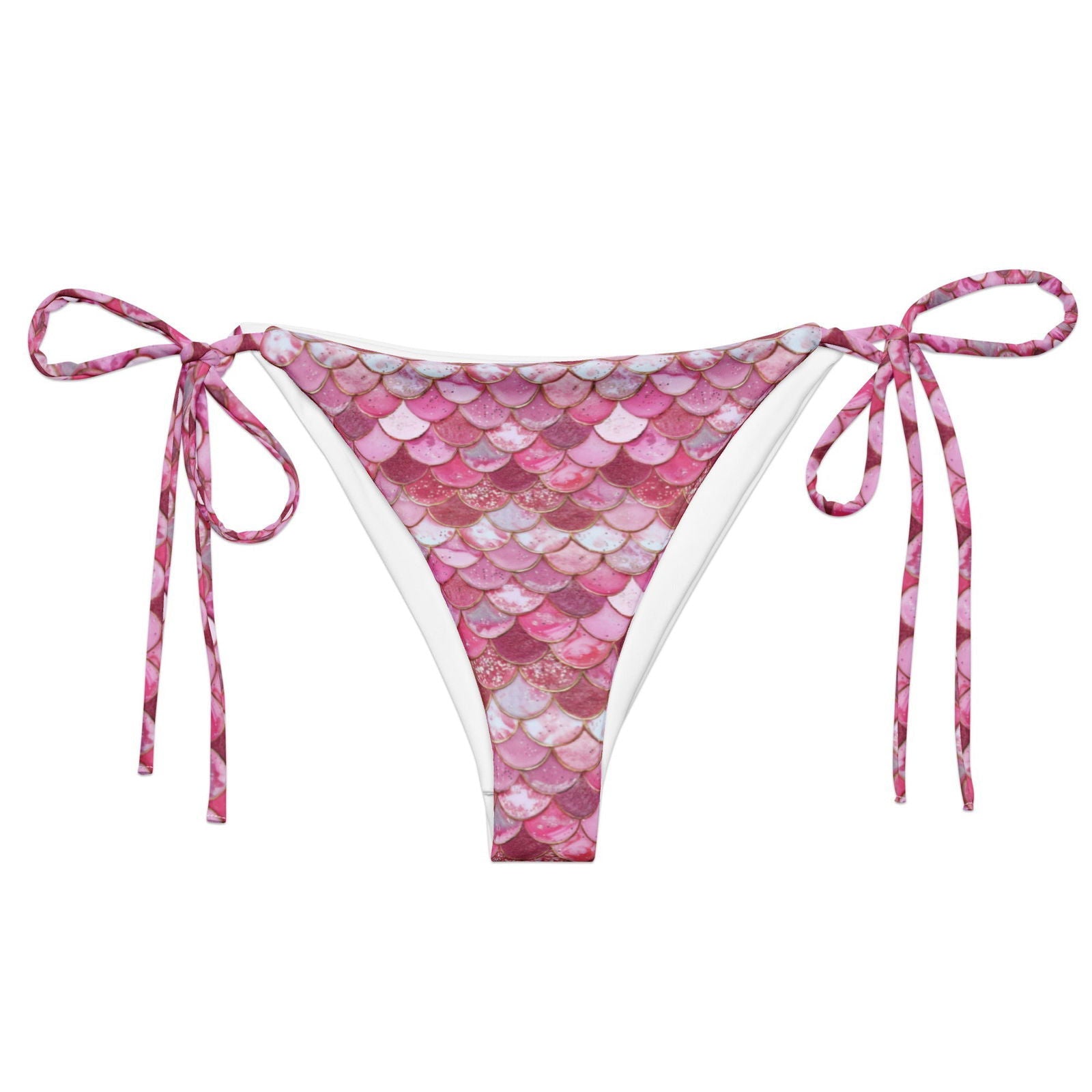 Pink Pearl Mermaid Eco String Bikini Bottom - Salinity Swimwear