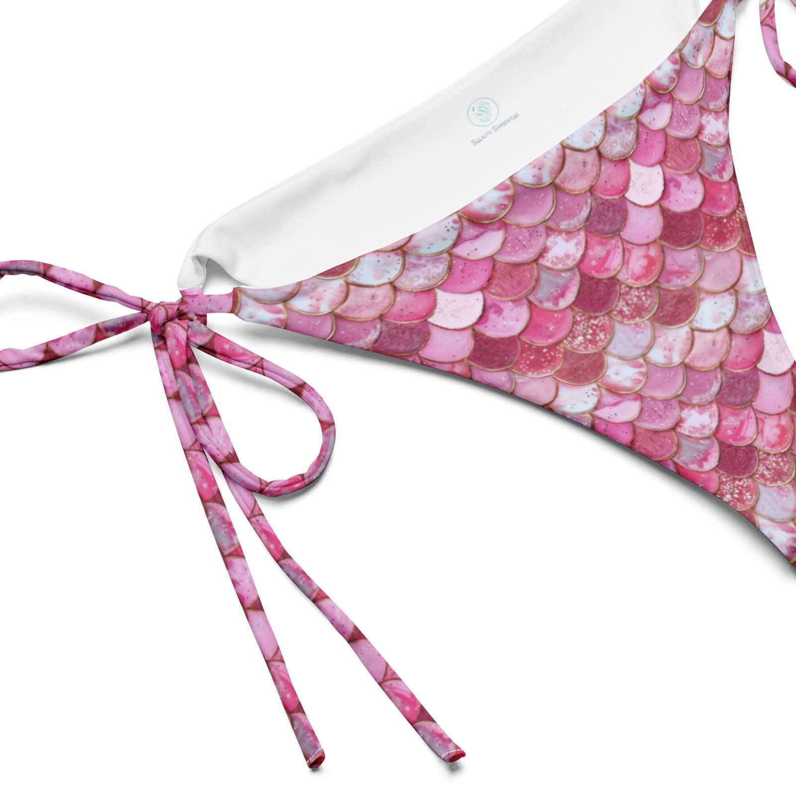 Pink Pearl Mermaid Eco String Bikini Bottom - Salinity Swimwear