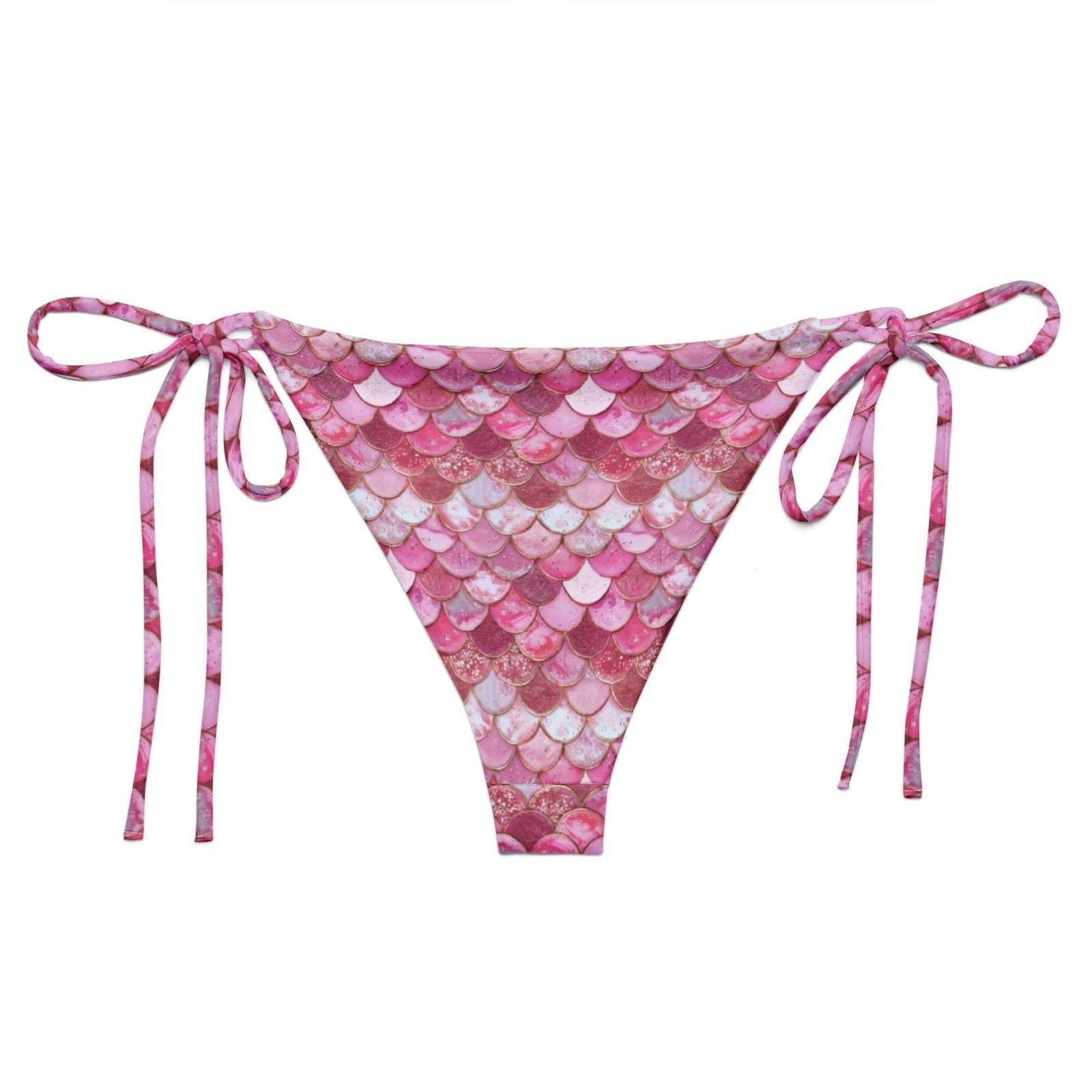 Pink Pearl Mermaid Eco String Bikini Bottom - Salinity Swimwear