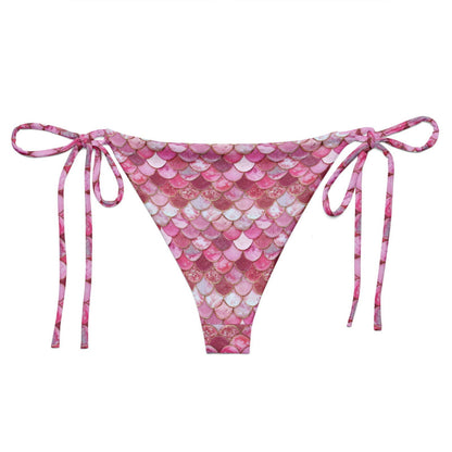 Pink Pearl Mermaid Eco String Bikini Bottom - Salinity Swimwear