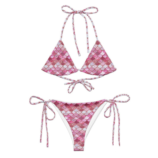 Pink Pearl Mermaid Eco String Bikini Set - Salinity Swimwear