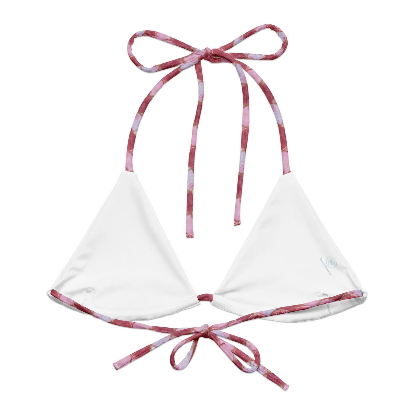 Pink Pearl Mermaid Eco String Bikini Top - Salinity Swimwear