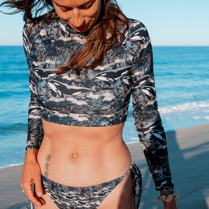 Midnight Orca Eco Cropped Rashguard