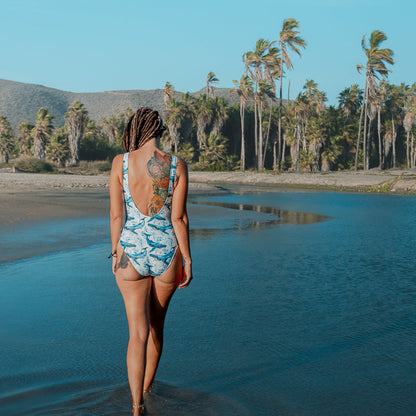 Humpback Whale Song One-Piece Swimsuit - Salinity Swimwear