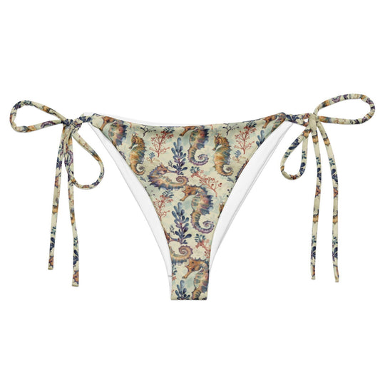 Seahorse Haven Eco String Bikini Bottom - Salinity Swimwear