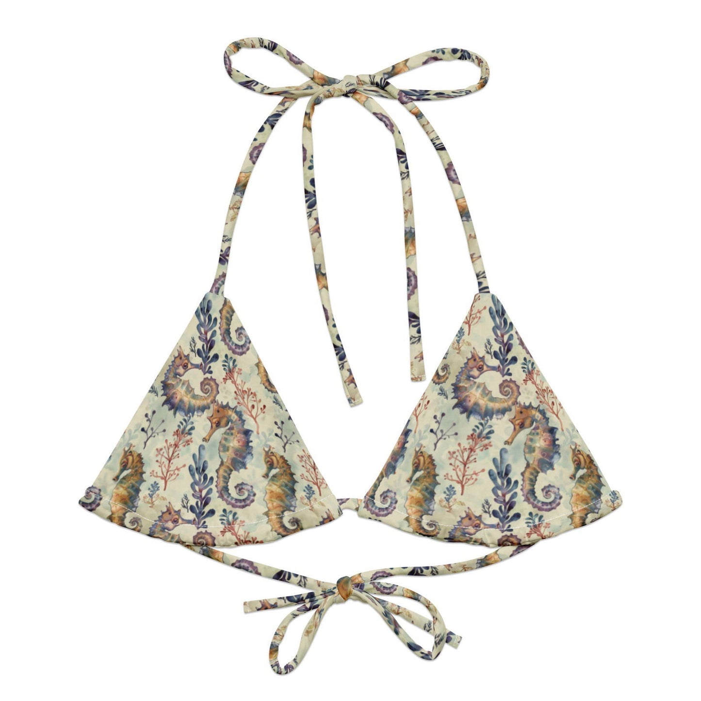Seahorse Haven Eco String Bikini Top - Salinity Swimwear
