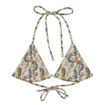 Seahorse Haven Eco String Bikini Top - Salinity Swimwear