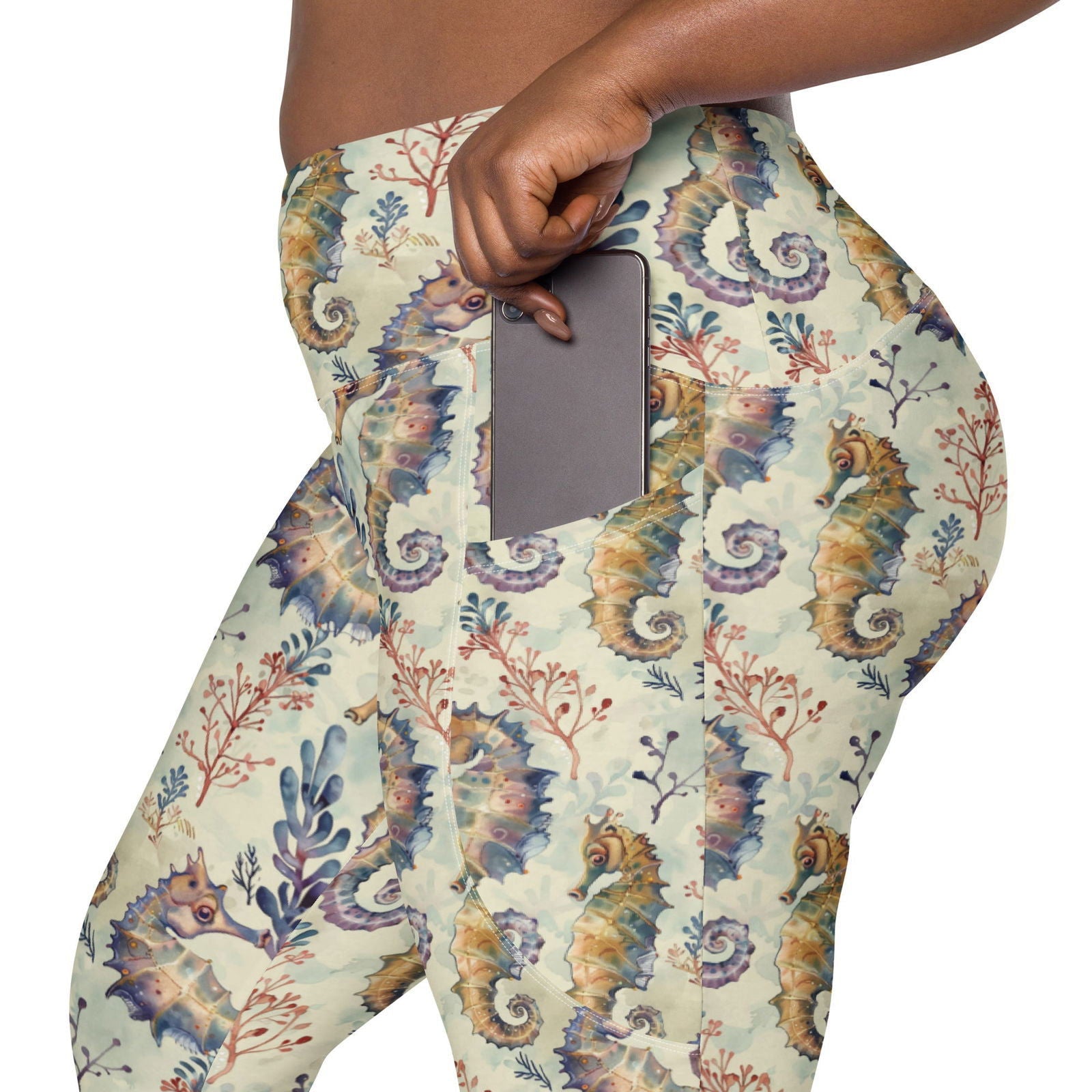 Seahorse Haven Eco Swim Leggings With Pockets - Salinity Swimwear