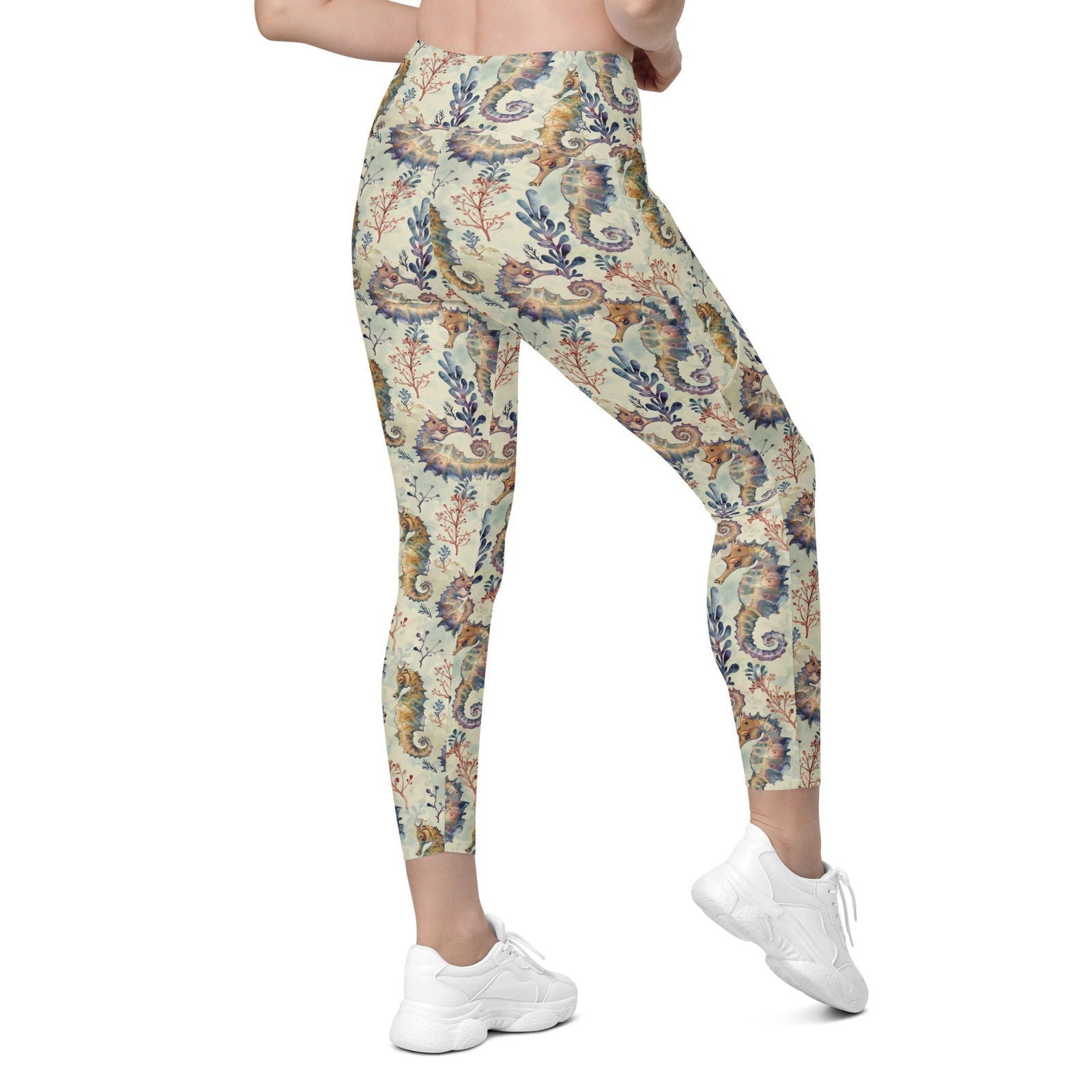 Seahorse Haven Eco Swim Leggings With Pockets - Salinity Swimwear