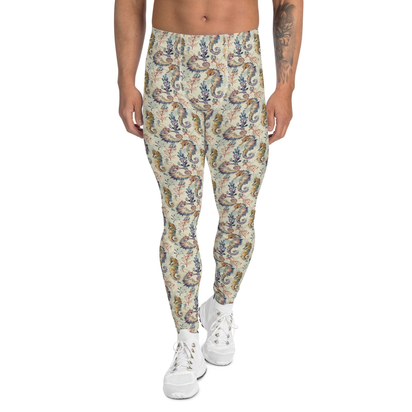 Seahorse Haven Men's Dive Leggings - Salinity Swimwear - Leggings   - #tag1# - #tag2# - #tag3# - #tag4#
