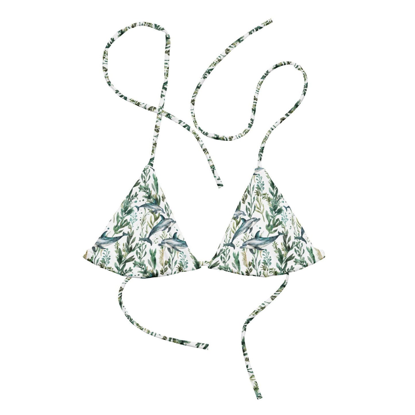 Seascape Dolphin Eco String Bikini Top - Salinity Swimwear