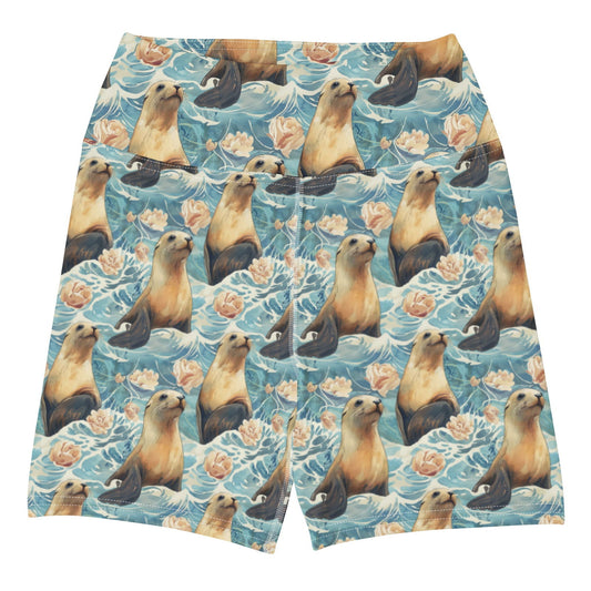 Seaside Sea Lion 4" Inch Dive Shorts - Salinity Swimwear - Shorts   - #tag1# - #tag2# - #tag3# - #tag4#