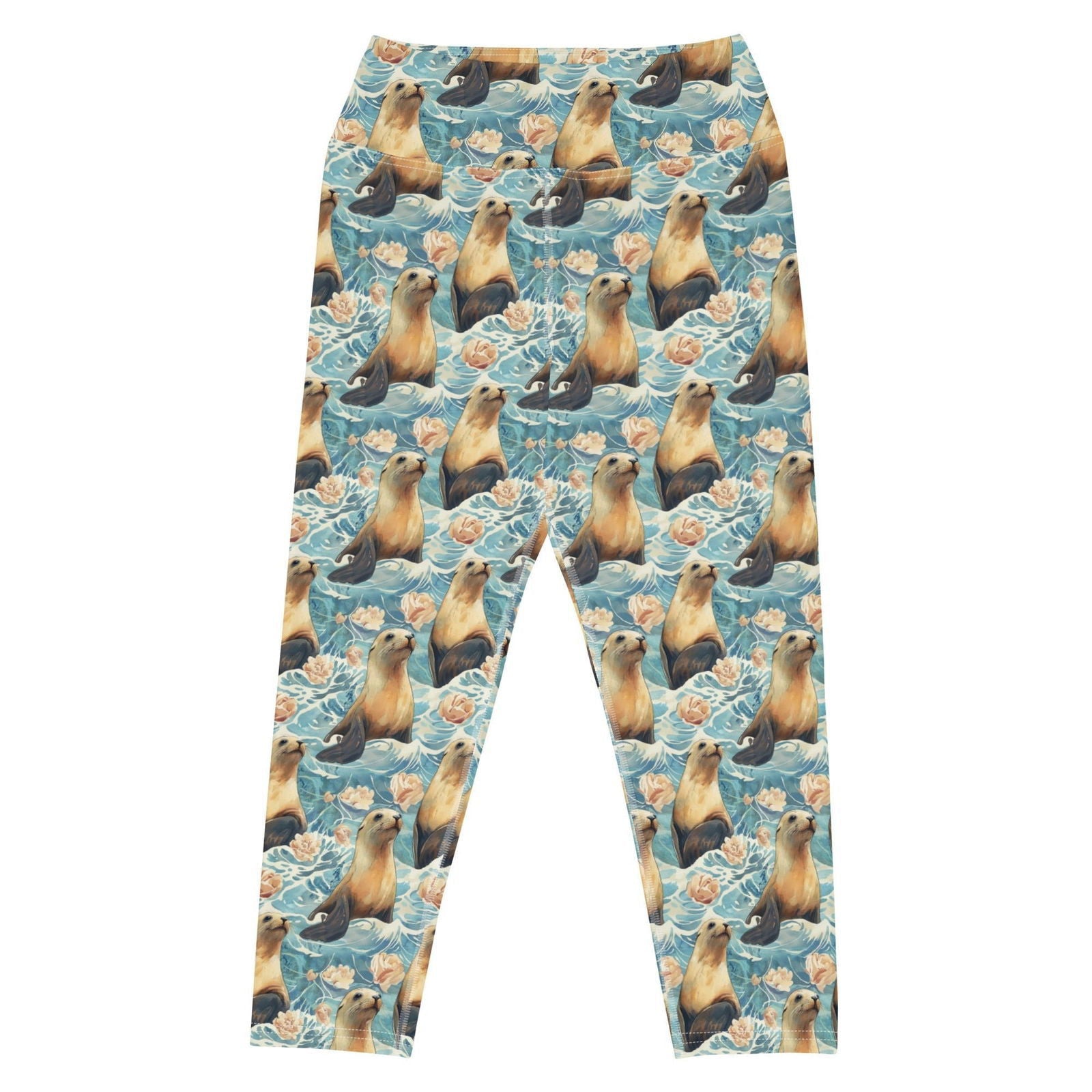Seaside Sea Lion Capri Swim Leggings - Salinity Swimwear