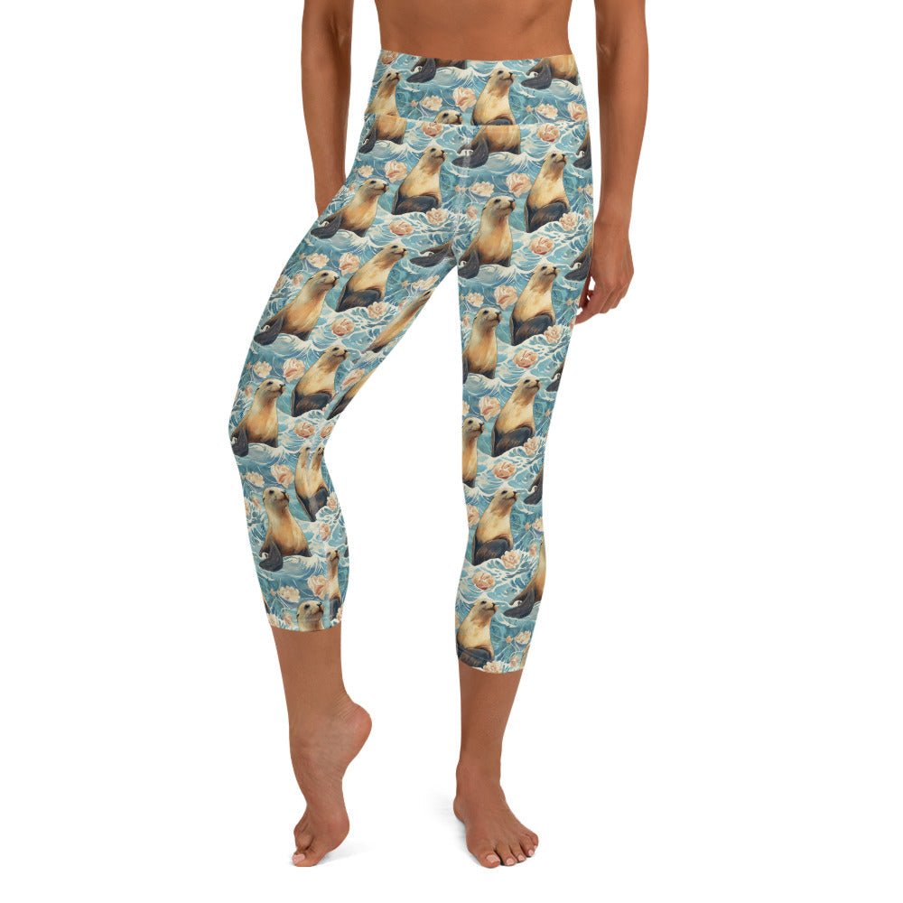 Seaside Sea Lion Capri Swim Leggings - Salinity Swimwear