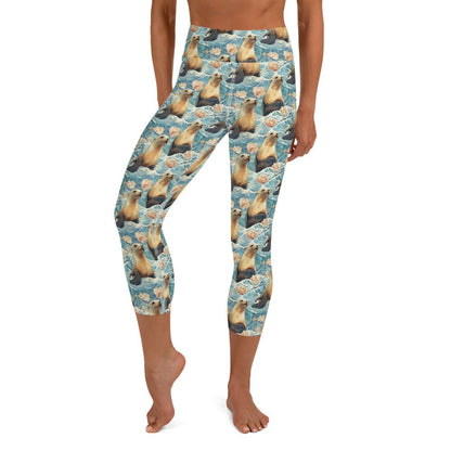 Seaside Sea Lion Capri Swim Leggings - Salinity Swimwear