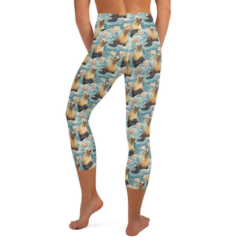 Seaside Sea Lion Capri Swim Leggings - Salinity Swimwear