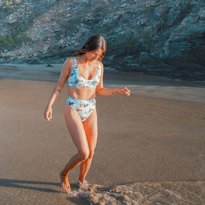 Seaside Sea Lion Eco High-Waisted Bikini Set - Salinity Swimwear