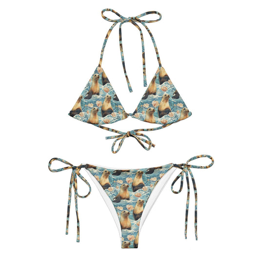 Seaside Sea Lion Eco String Bikini Set - Salinity Swimwear